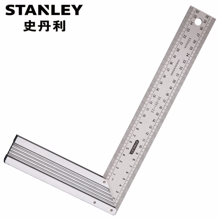STANLEY/史丹利 铝柄不锈钢直角尺300x165mm 35-351-23