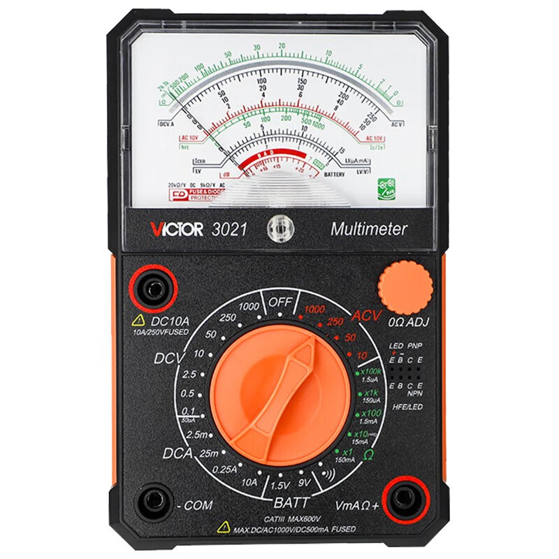 VICTOR/胜利仪器 指针万用表 VC3021 1kV 10A