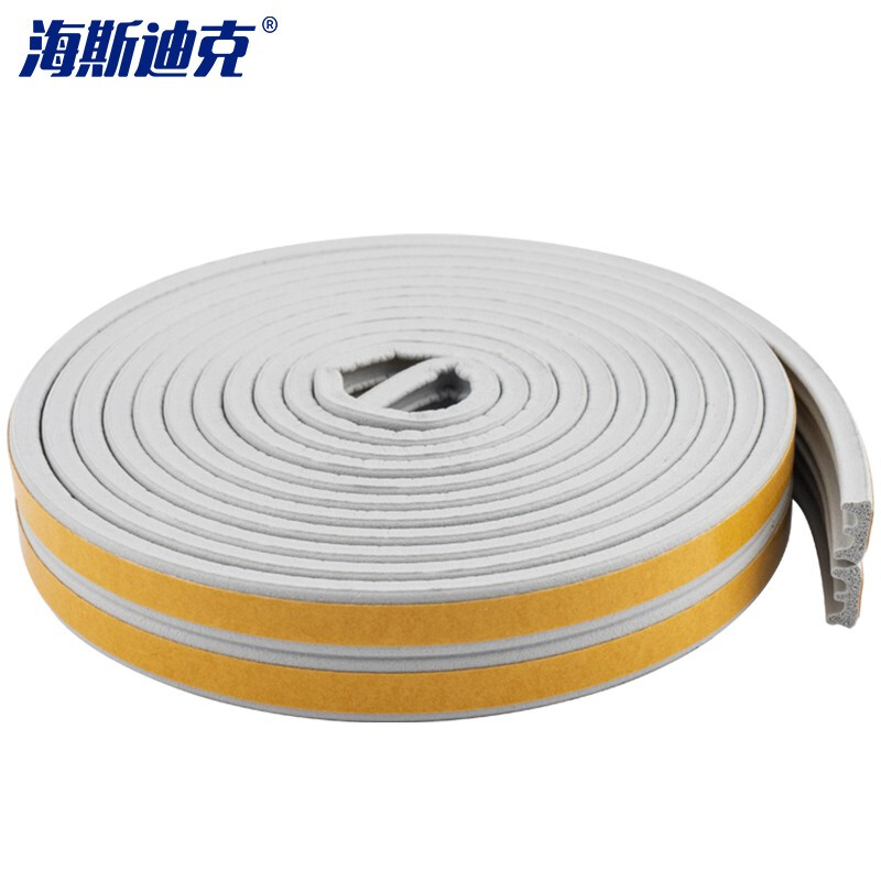 海斯迪克 HKLJ-18 门窗密封条 窗户缝隙隔音防漏风玻璃窗推拉窗密封条 保暖保温胶条 E型9*4mm棕色10米