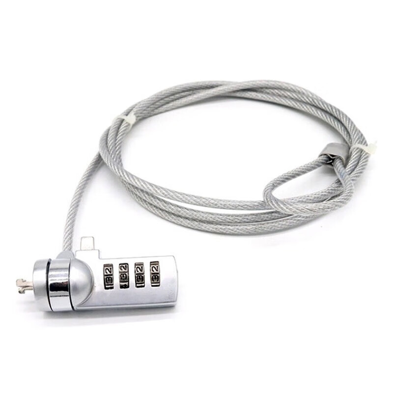 海斯迪克四位数字密码锁 直径3.5mm 长度1.2m 钢丝绳防盗安全通用手提商务本笔记本锁HKsq-389