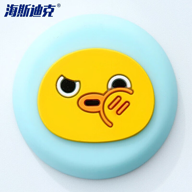 海斯迪克硅胶防撞垫 门后把手门吸防撞贴垫 卡通防撞贴门把手门后加厚防撞贴HKsq-384 蓝色圆形小鸡6个