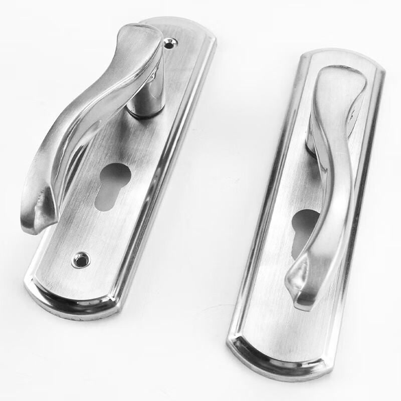 海斯迪克不锈钢面板锁 防火室内门锁卧室执手锁房门锁 轻音房门锁HKsq-332 小50锁F款（1套）