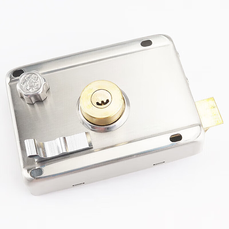 海斯迪克不锈钢老式大门锁 外装门锁 防盗门锁 铜芯HKsq-407 左开