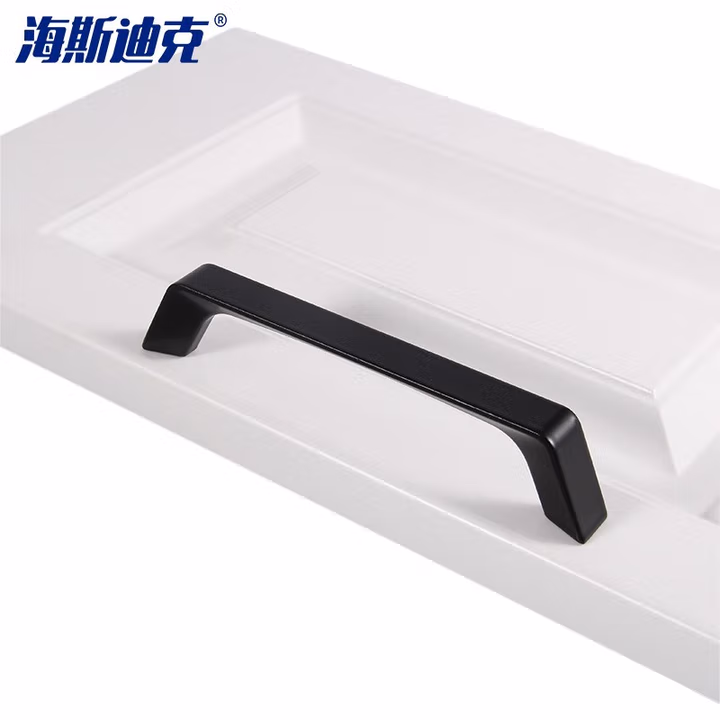 海斯迪克HKSY-84 黑色美式锌合金拉手 现代简约抽屉拉手 实心橱柜衣柜门把手 983-96mm【2个】