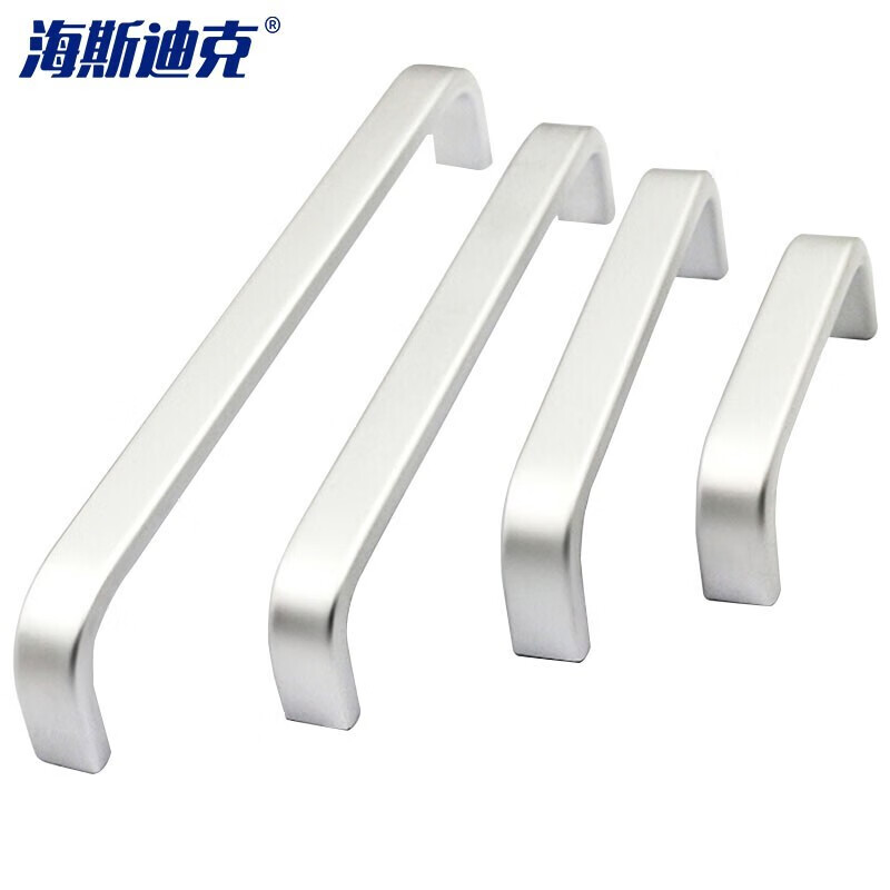海斯迪克HKSY-72 太空铝合金拉手 橱柜衣柜门拉手 氧化铝抽屉把手 301铝拉手128mm孔距(6个) 配安装螺丝