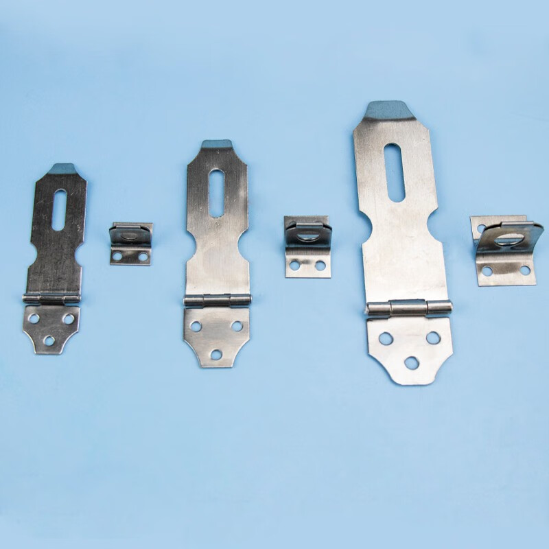 海斯迪克HKSY-30 不锈钢锁扣 三孔门扣锁 加厚门扣挂锁搭扣 安全挂锁橱柜五金配件 3寸（大3号）(10个起订)