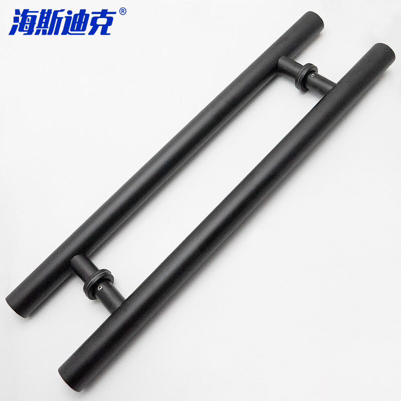 HYSTIC/海斯迪克 HKsq-66 加厚不锈钢玻璃门拉手 圆管哑黑玻璃门扶手 配扳手 38*1500*1100