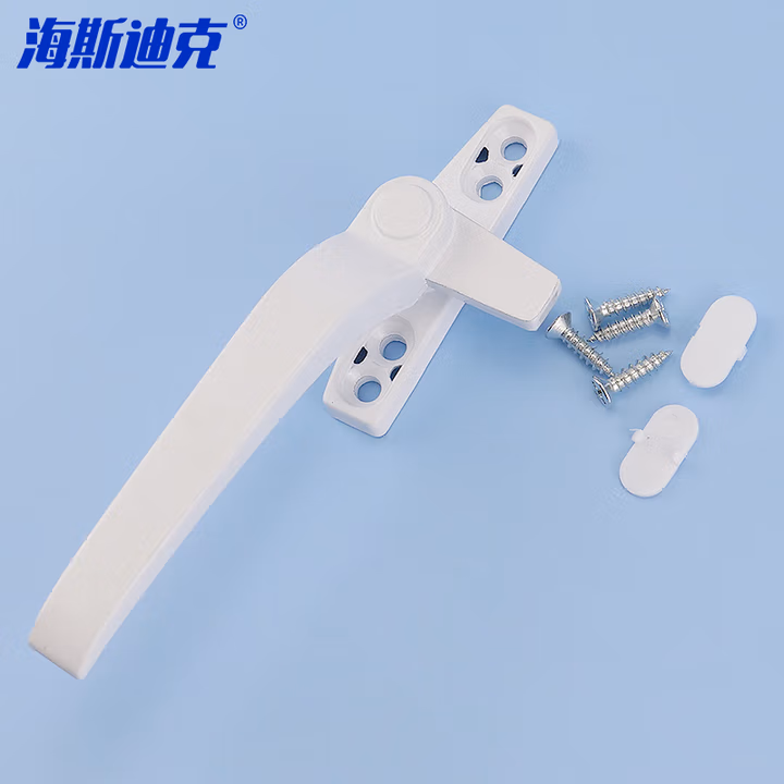 HYSTIC/海斯迪克 HKsq-149 窗户把手 50型锌合金单点平开窗执手 外开窗户7字窗锁 幕墙上悬窗拉手 白色左执手