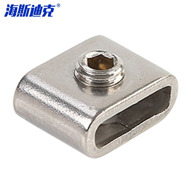 HYSTIC/海斯迪克 HKqy-87 螺丝型304不锈钢电缆扎带打包扣 标牌盘带扎扣 9.53mm(50个/包)