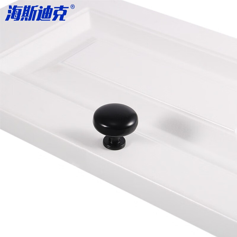 HYSTIC/海斯迪克 HKDP-163 黑色美式锌合金抽屉拉手 鞋柜橱柜衣柜门把手 1737-单孔【4个】