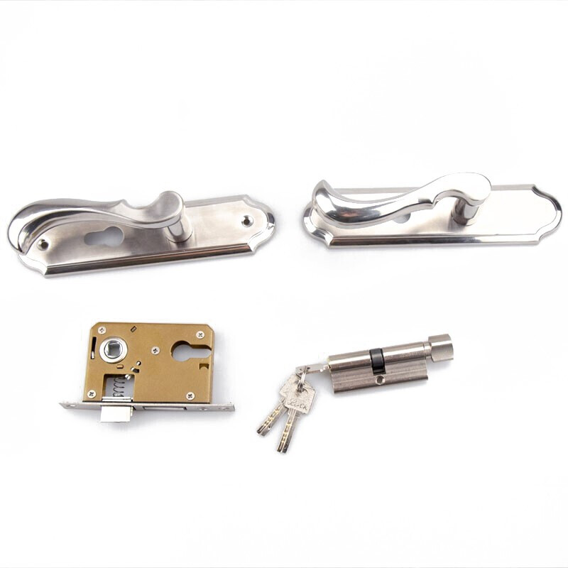 HYSTIC/海斯迪克 HKCL-32 不锈钢木门执手锁 卧室安全门锁 木门轻音房门锁 执手锁具 精品小50轻音锁(10套)