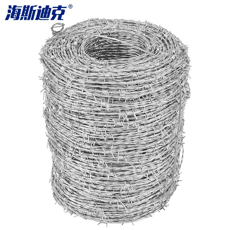 HYSTIC/海斯迪克 HK-153 防盗刺 围栏刺绳 刺蒺藜隔离护栏防护网防爬刺 2.1mm×100m铁丝 刺距12cm