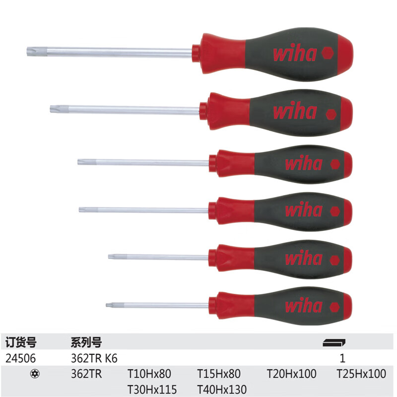 WIHA/威汉 SoftFinish螺丝刀6件套 24506