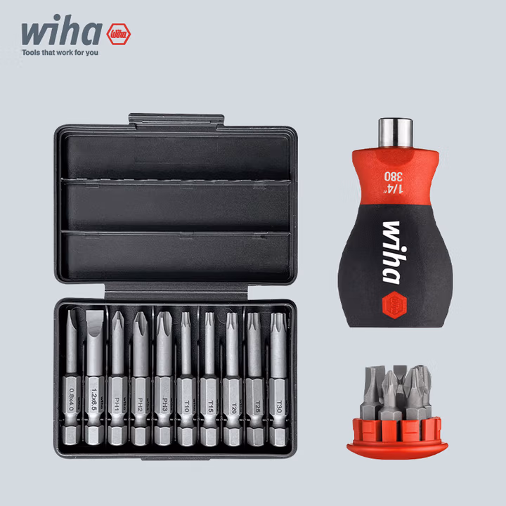 WIHA/威汉 wiha威汉弹仓式短柄螺丝刀批头组套 90019C