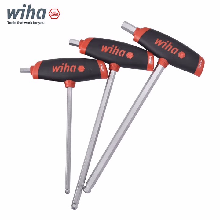 WIHA/威汉 ComfortGrip镀铬球头T柄内六角扳手 45459