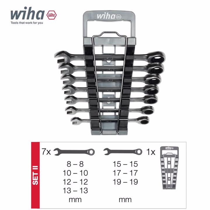 WIHA/威汉 梅开两用棘轮扳手7件套 45244