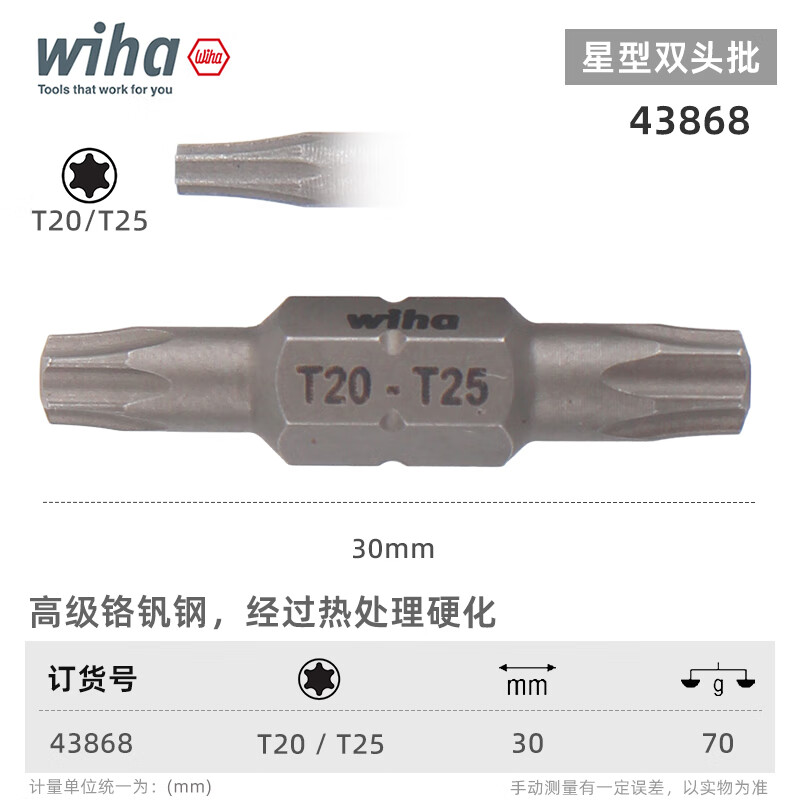 WIHA/威汉 替换批头（多功能工具专用） 43868