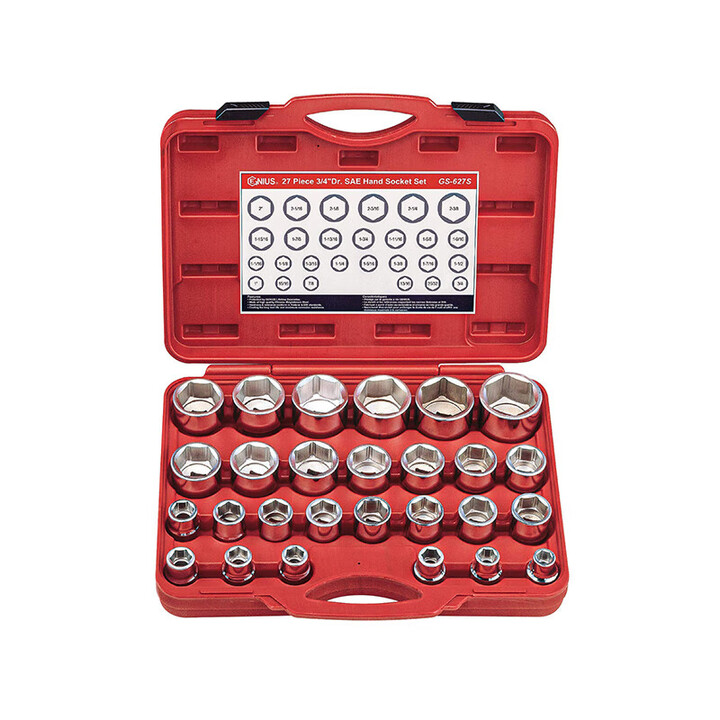 GENIUS/天赋 英制重型手动套筒组（27件套） GS-627S