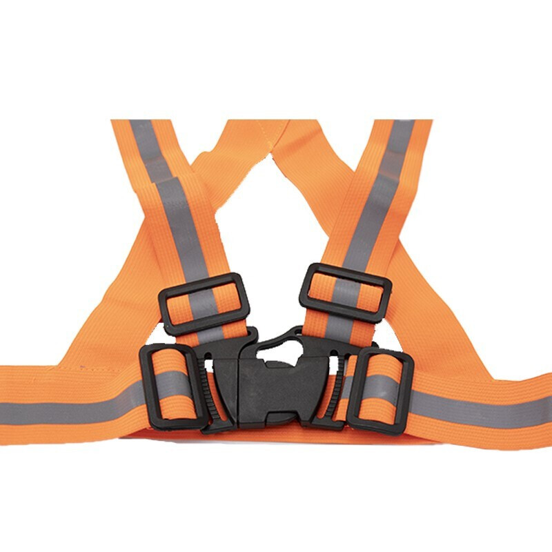 海斯迪克 HKL-130 反光背带 松紧带弹力反光衣 交通施工反光马甲 橙色