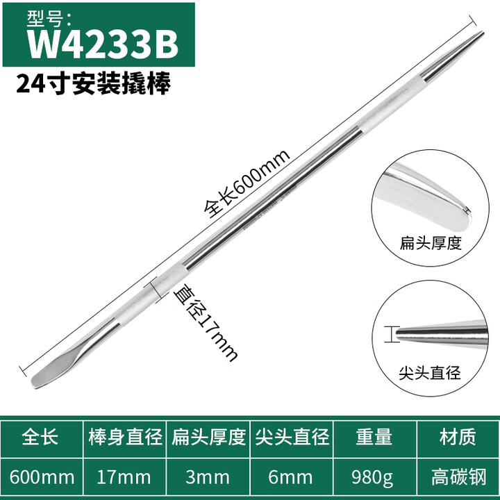 WYNNS/威力狮 安装撬棒 17×600MM W4233B