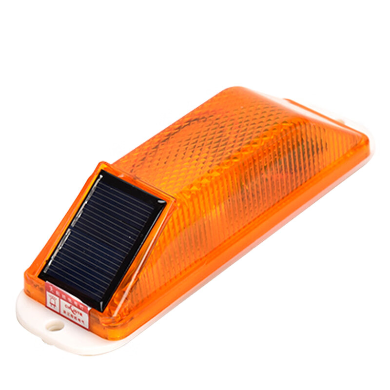 海斯迪克 HKW-101 太阳能安全警示闪烁灯 信号灯led交通道路24V轮廓标立柱黄色爆闪灯 黄色