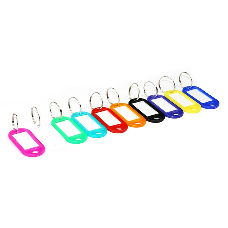 海斯迪克 HKZL-30 塑料PP钥匙牌（100个）宾馆号码牌 可书写分类牌彩色钥匙牌 蓝色