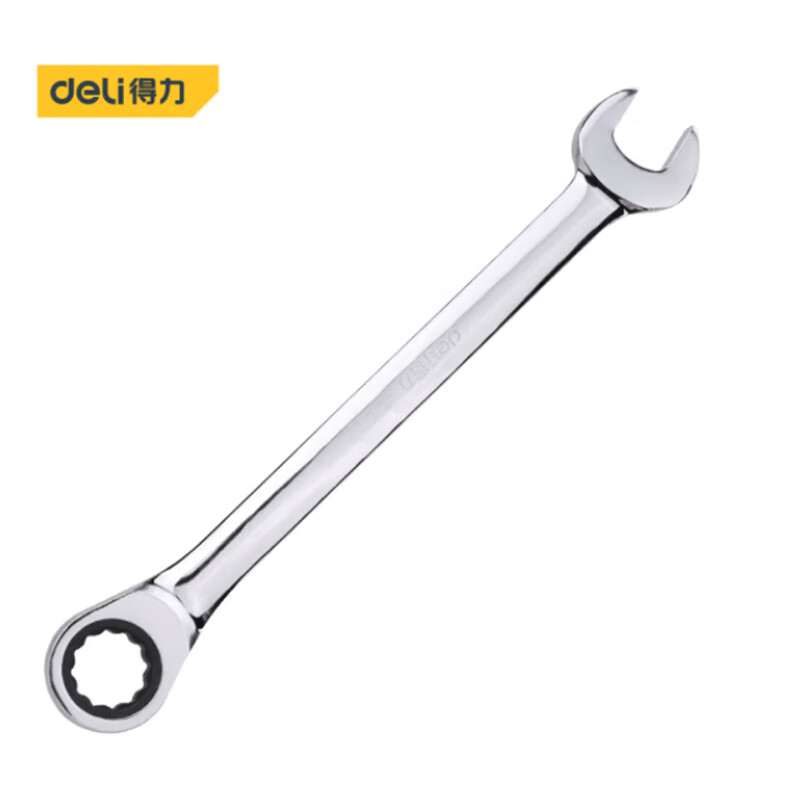 deli得力DL34108镜面两用棘轮快扳8mm(银)(把)
