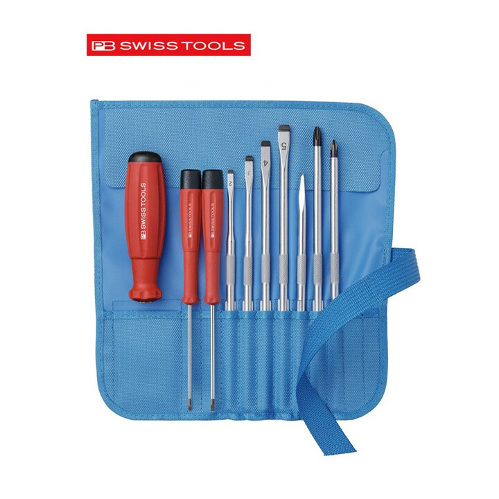 PB SWISS TOOLS/ 瑞铂 褐色可换杆紧凑包套装 PB 8218.TO