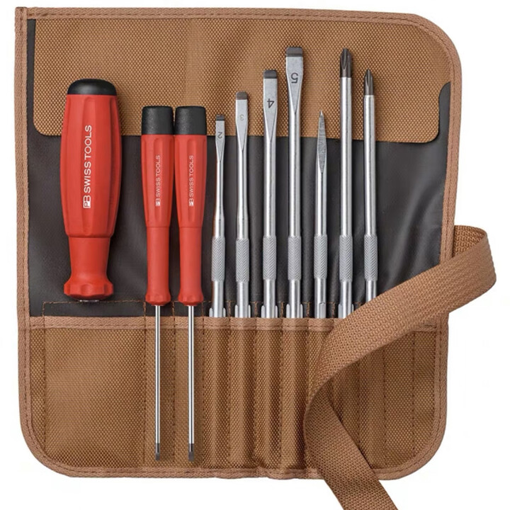PB SWISS TOOLS/ 瑞铂 黑色可换杆紧凑包套装 PB 8218.BK