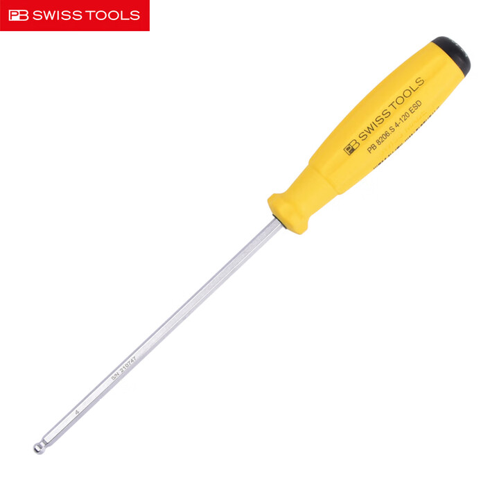 PB SWISS TOOLS/ 瑞铂 ESD双组份球头内六角螺丝刀 1.5×70 PB 8206.S 1,5-70 ESD