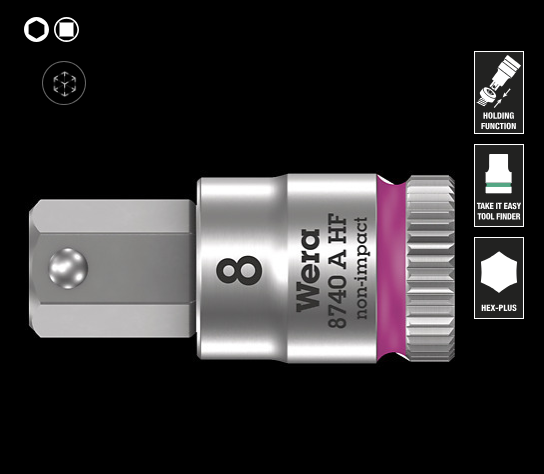 WERA/维拉 Zyklop 旋具套筒，1/4