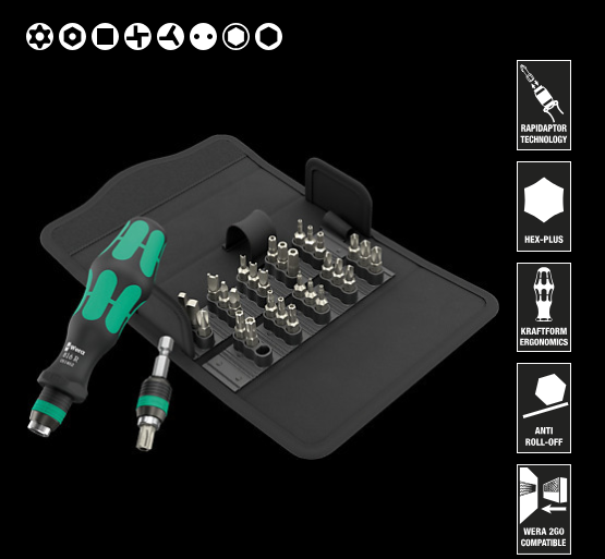 WERA/维拉 螺丝刀组套Kraftform Kompakt 71 Security 05057114001