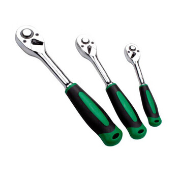 CHANGLU/长鹿 10mm系列镜面快速脱落棘轮扳手(Cr-V)（双色柄） 302702