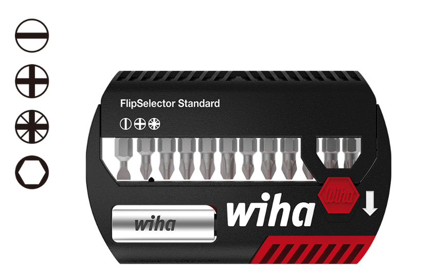 WIHA/威汉 FlipSelector标准批头匣13件套 C6.3x25mm 39029