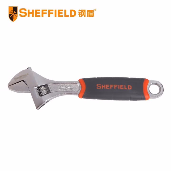 SHEFFIELD/钢盾 套柄铬钒钢活动扳手12