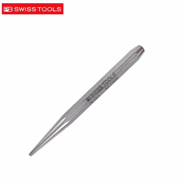 PB SWISS TOOLS/ 瑞铂 八棱柄平头尖锥型冲头3.0 PB 730.3