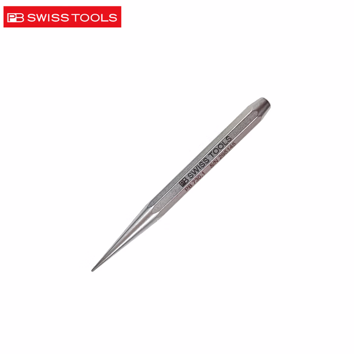 PB SWISS TOOLS/ 瑞铂 八棱柄平头尖锥型冲头1.0 PB 730.1