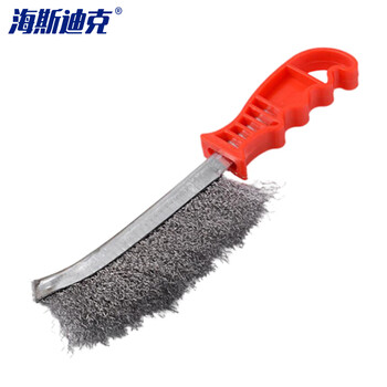 海斯迪克 gnjz-1226 刀型钢丝刷 除锈手持刷塑料柄刷 刀刷 碳素钢丝刀刷