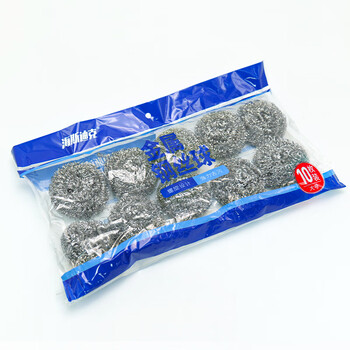 海斯迪克 HK-601 钢丝球 100个(18克/个)食堂厨房钢丝球 不锈钢清洁球 金属除锈钢丝球