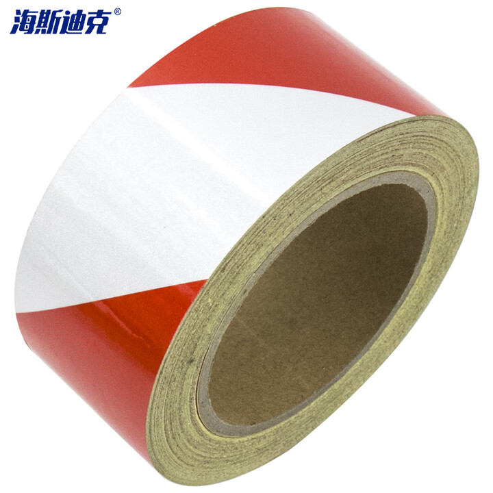 海斯迪克 HKL-261 警示胶带 地板胶带 PVC安全警戒车间划线胶带 红白4.8cm*16y 12卷装