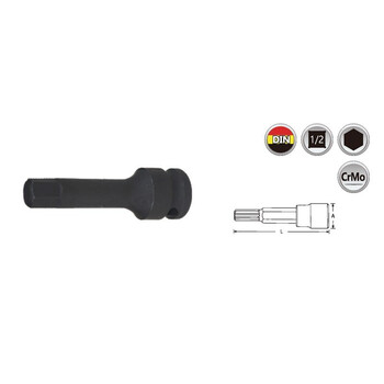 CHANGLU/长鹿 12.5mm系列气动连体旋具套筒(六角) HW17*78mm 506717