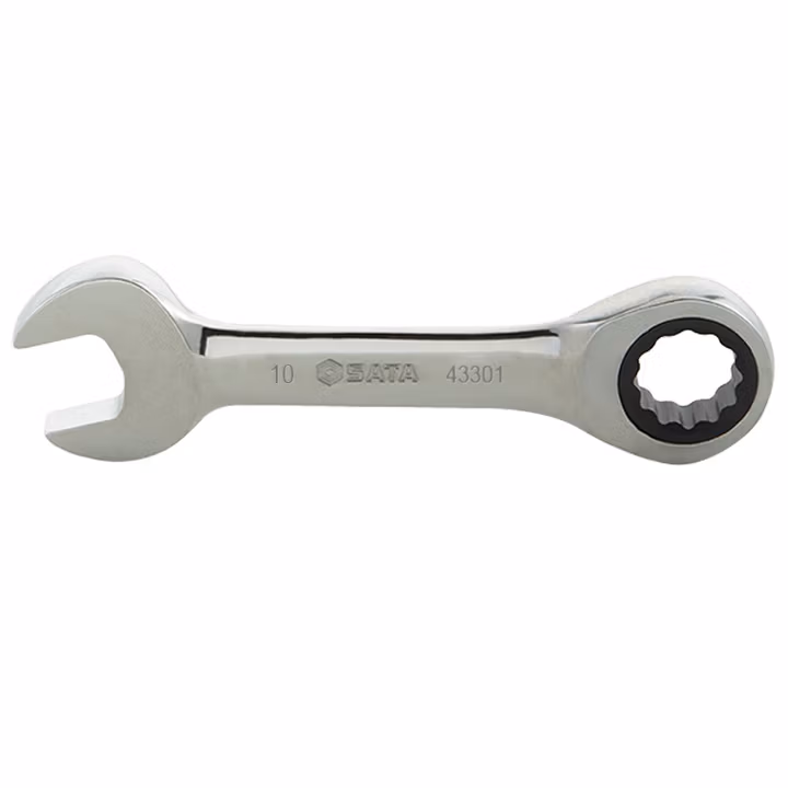 SATA/世达 全抛光两用短快扳10MM 43301