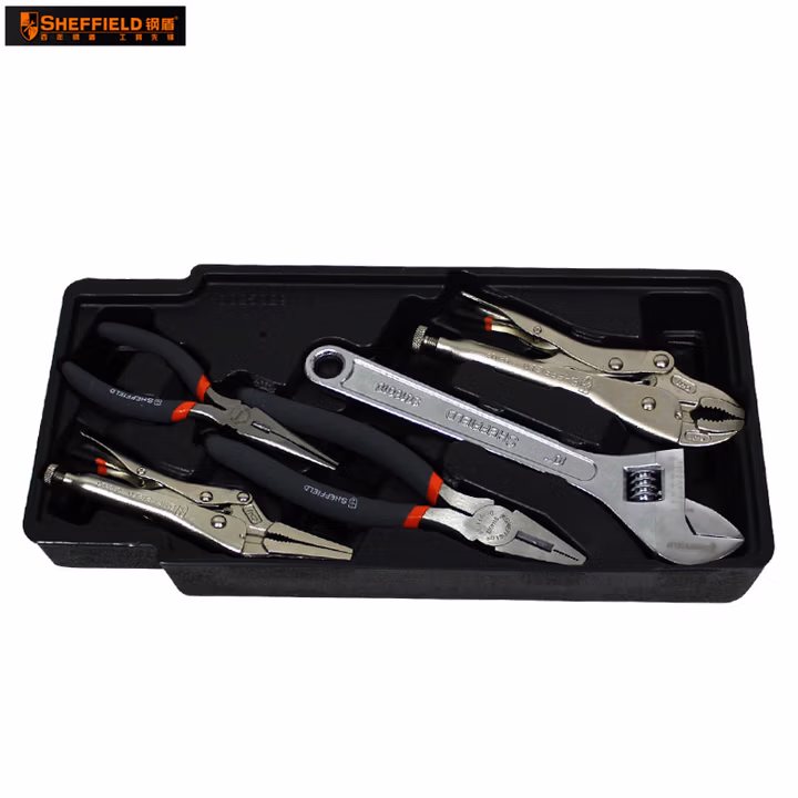 SHEFFIELD/钢盾 5件套活动扳手大力钳组套 S025029