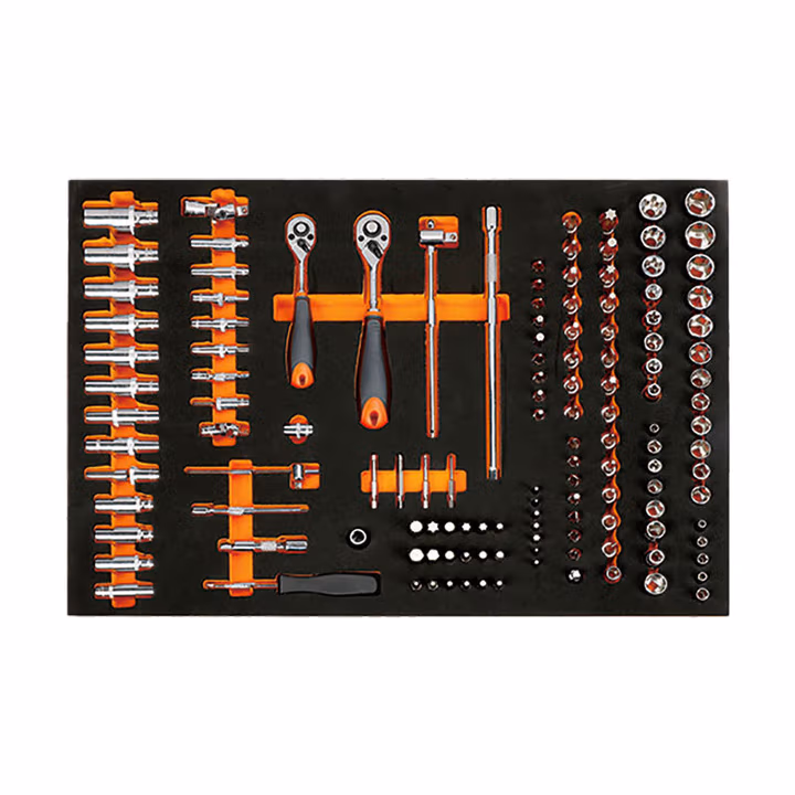 SHEFFIELD/钢盾 133件套6.3/10mm套筒工具托组套 S025047
