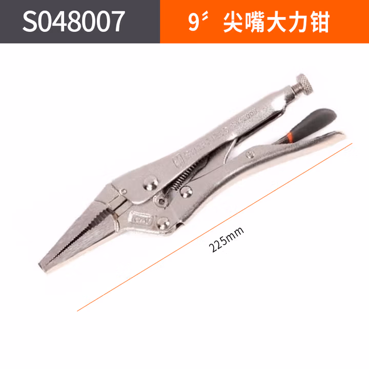 SHEFFIELD/钢盾 尖嘴带刃大力钳9'' S048007