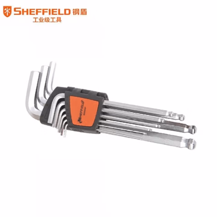 SHEFFIELD/钢盾 9件套公制加长球头内六角扳手 S050007