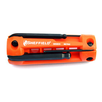 SHEFFIELD/钢盾 8件套折叠式公制球头内六角扳手 S050020