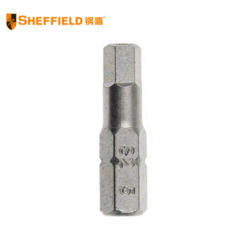 SHEFFIELD/钢盾 5件套6.3mm系列25mm长六角旋具头H2.5 S053015