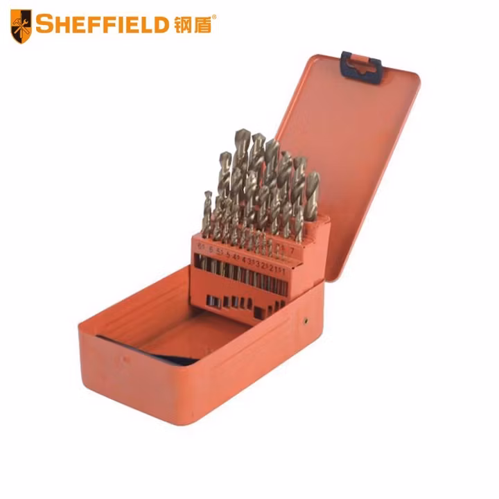 SHEFFIELD/钢盾 25件套镀钛直柄麻花钻套装 S133013