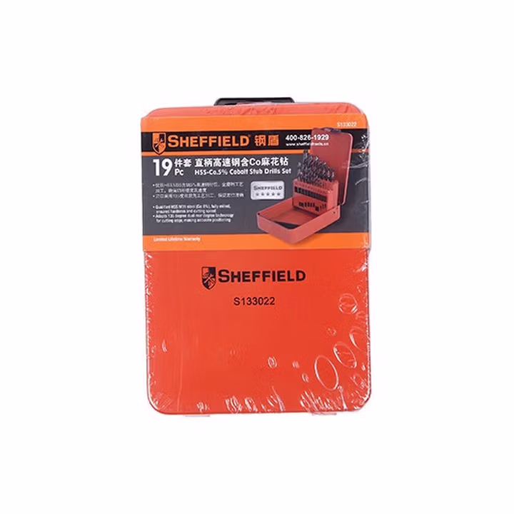 SHEFFIELD/钢盾 19件套含钴直柄麻花钻套装 S133022